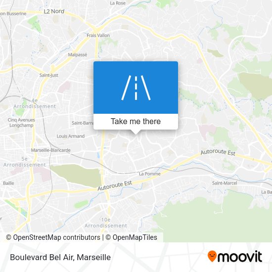 Boulevard Bel Air map