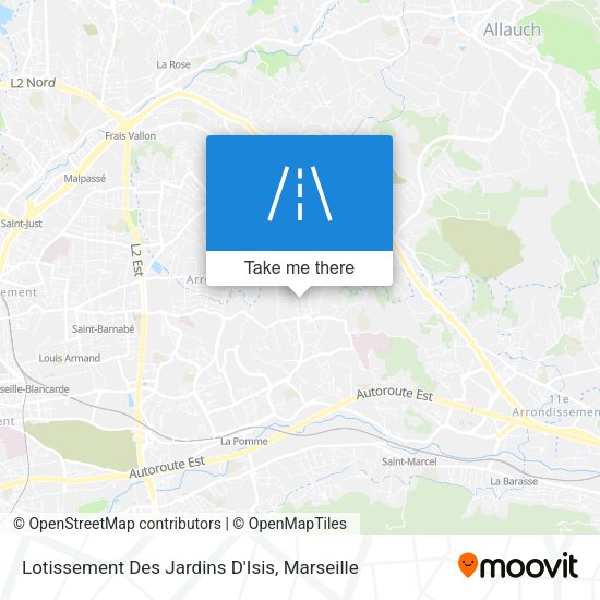 Lotissement Des Jardins D'Isis map