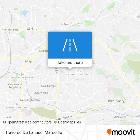 Traverse De La Lise map