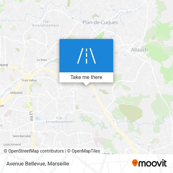 Avenue Bellevue map