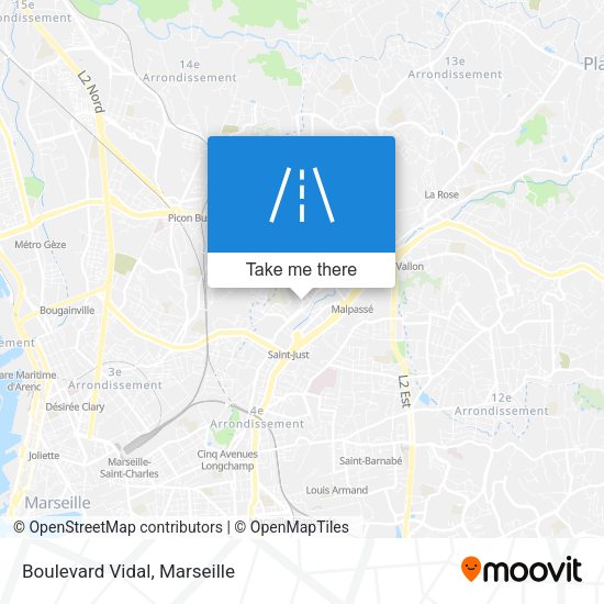 Boulevard Vidal map