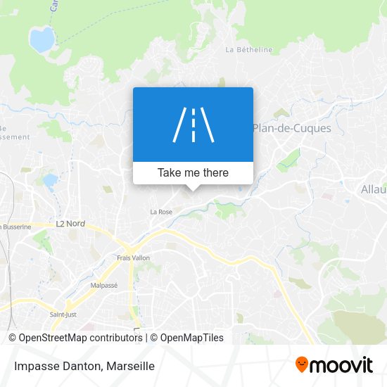 Impasse Danton map