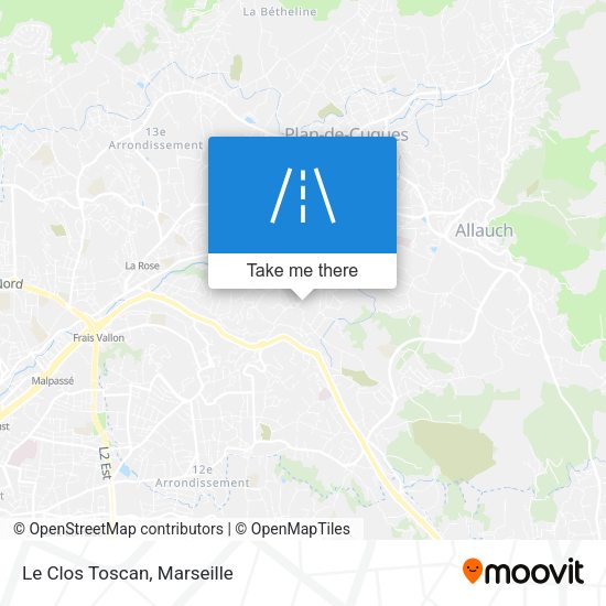 Le Clos Toscan map