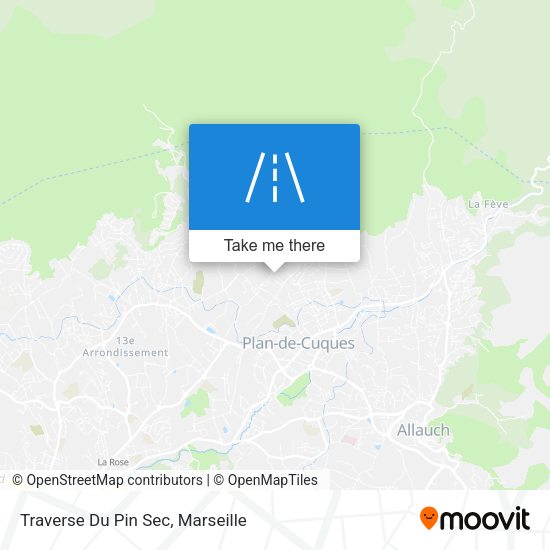 Traverse Du Pin Sec map