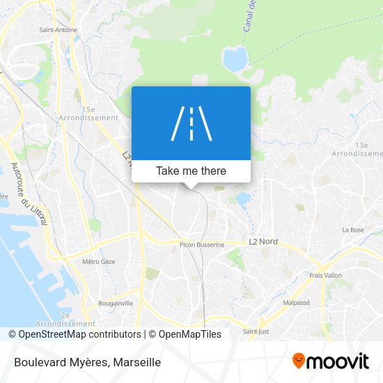 Boulevard Myères map