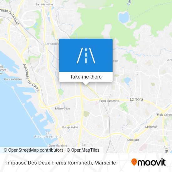 Impasse Des Deux Frères Romanetti map