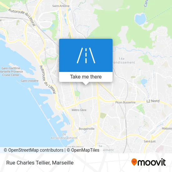 Mapa Rue Charles Tellier