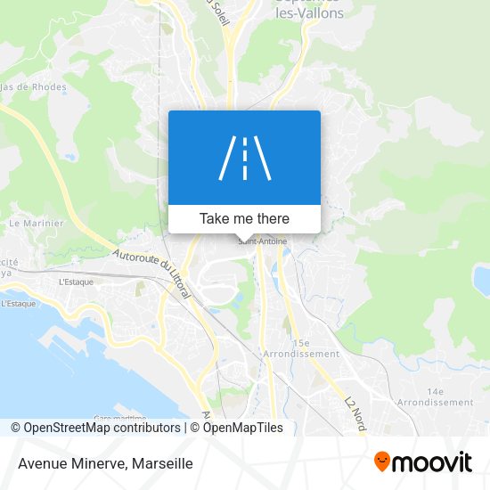 Avenue Minerve map