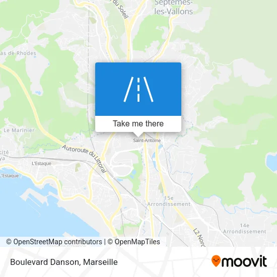 Boulevard Danson map