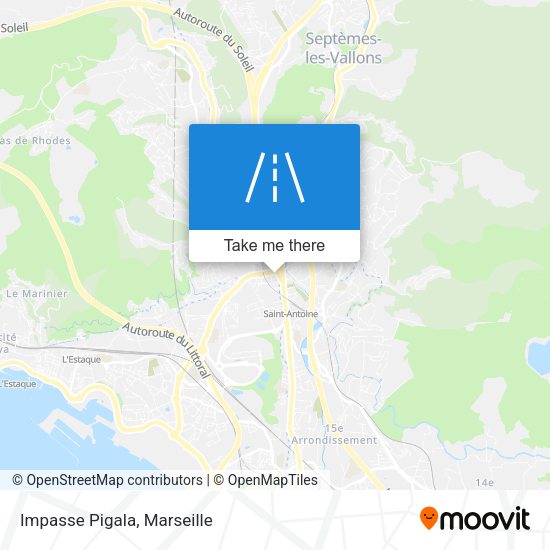 Impasse Pigala map