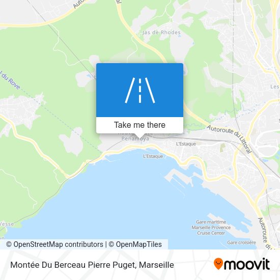 Montée Du Berceau Pierre Puget map
