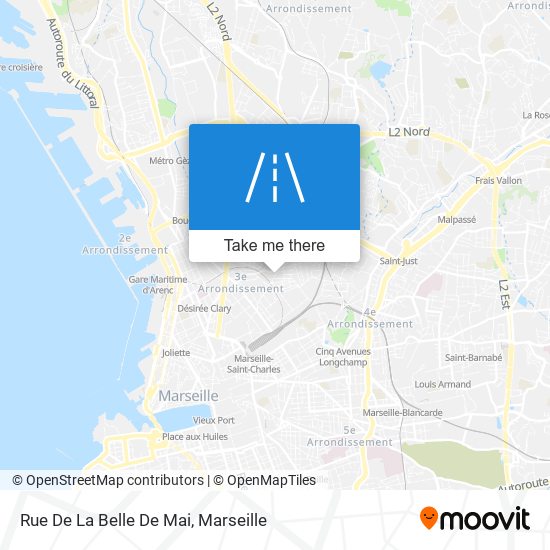 Mapa Rue De La Belle De Mai