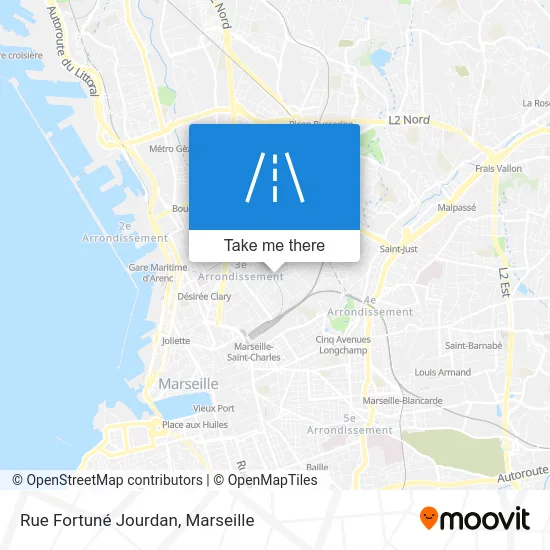 Rue Fortuné Jourdan map