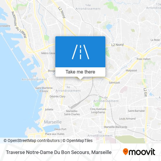 Mapa Traverse Notre-Dame Du Bon Secours