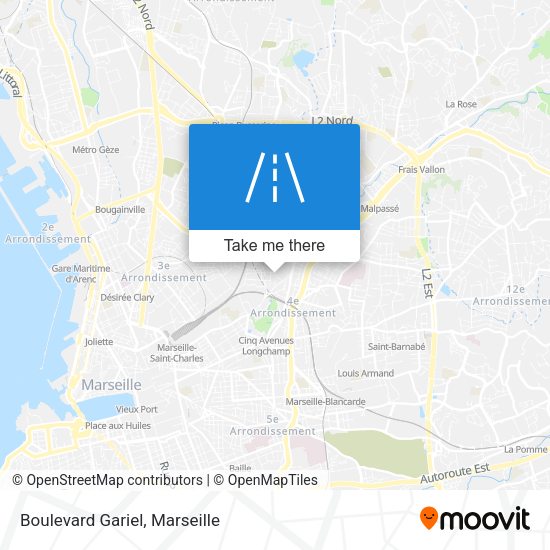 Boulevard Gariel map