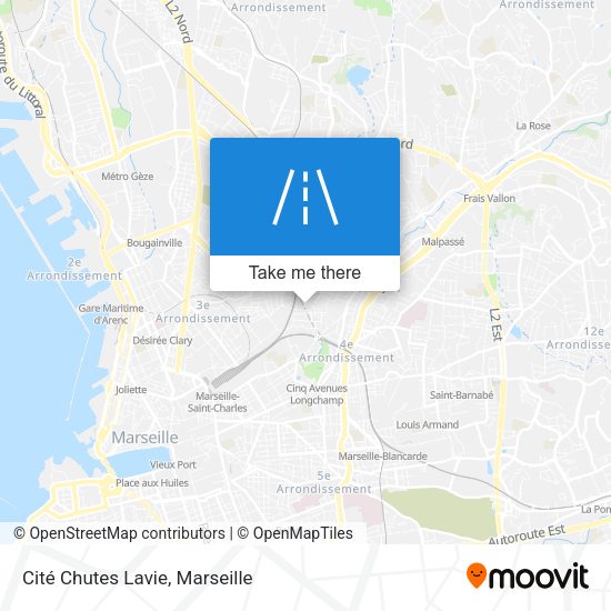 Cité Chutes Lavie map