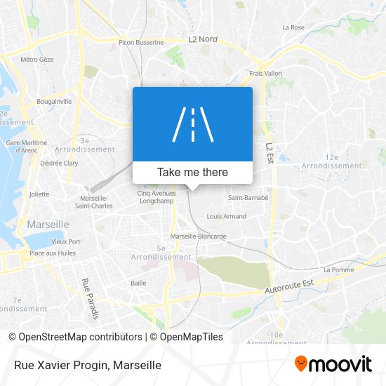 Rue Xavier Progin map