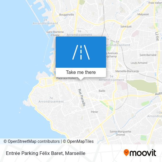 Entrée Parking Félix Baret map