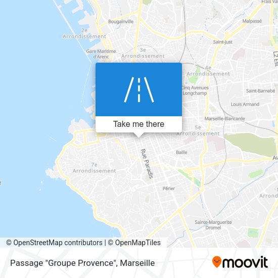 Passage "Groupe Provence" map