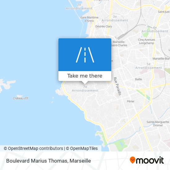 Mapa Boulevard Marius Thomas