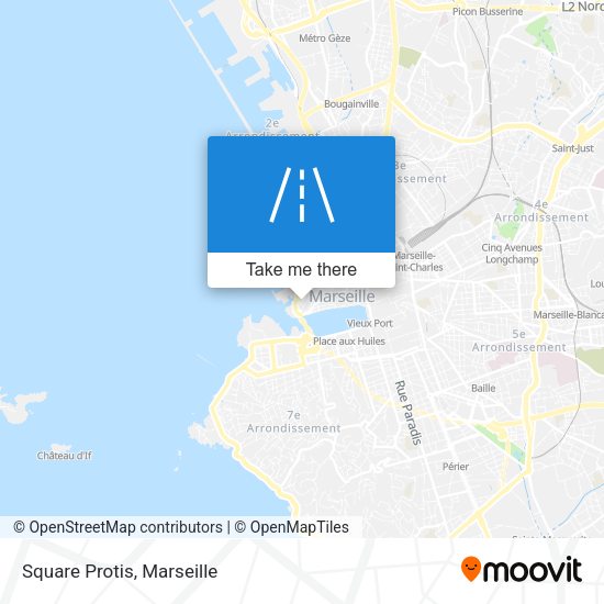 Square Protis map