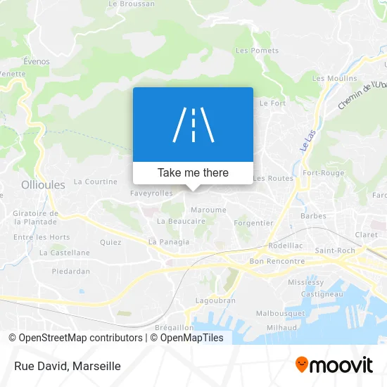 Rue David map