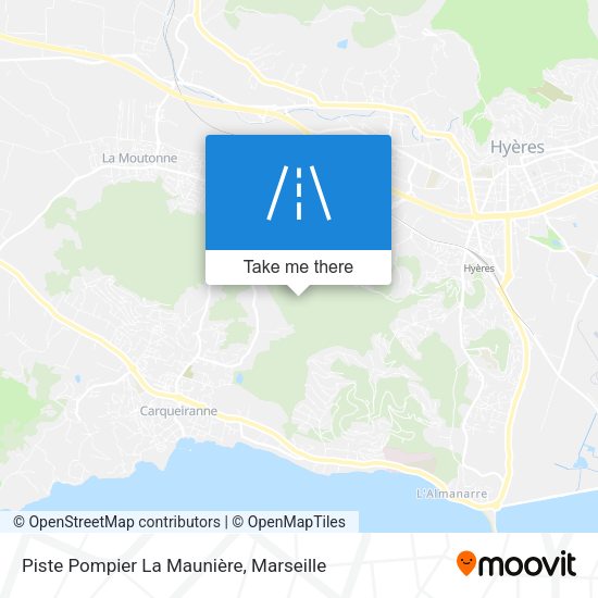 Piste Pompier La Maunière map