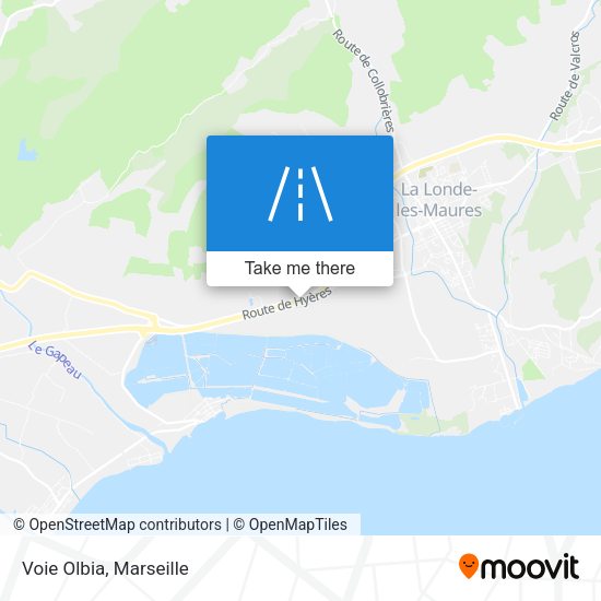 Voie Olbia map