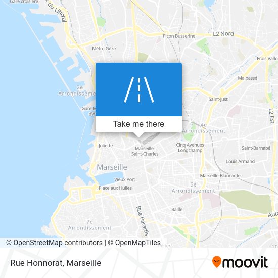 Rue Honnorat map