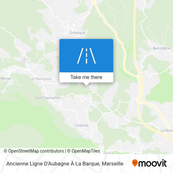 Ancienne Ligne D'Aubagne À La Barque map