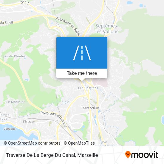 Traverse De La Berge Du Canal map