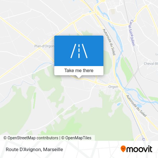 Route D'Avignon map