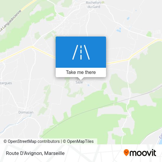 Route D'Avignon map