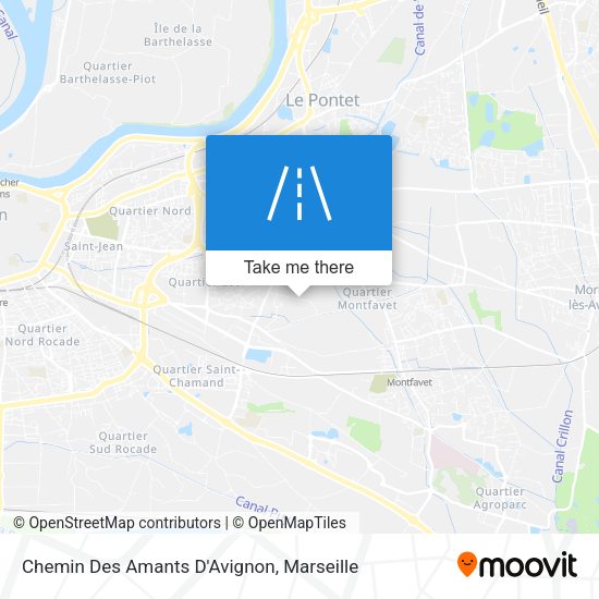 Chemin Des Amants D'Avignon map