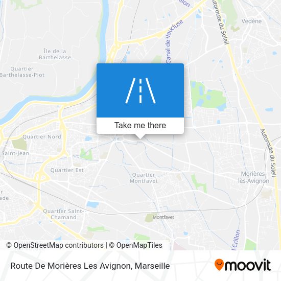 Route De Morières Les Avignon map