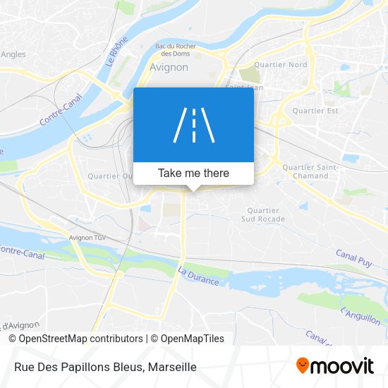 Rue Des Papillons Bleus map
