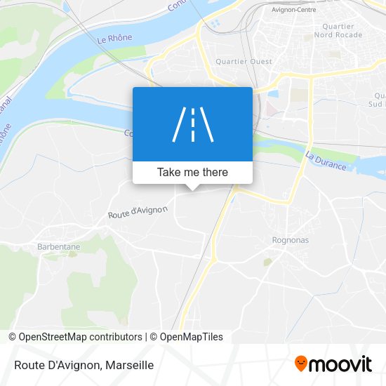 Route D'Avignon map
