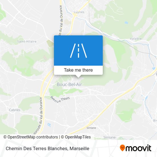 Chemin Des Terres Blanches map