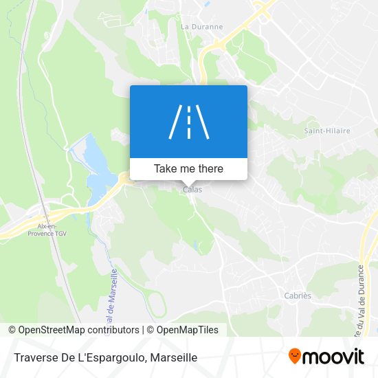 Traverse De L'Espargoulo map