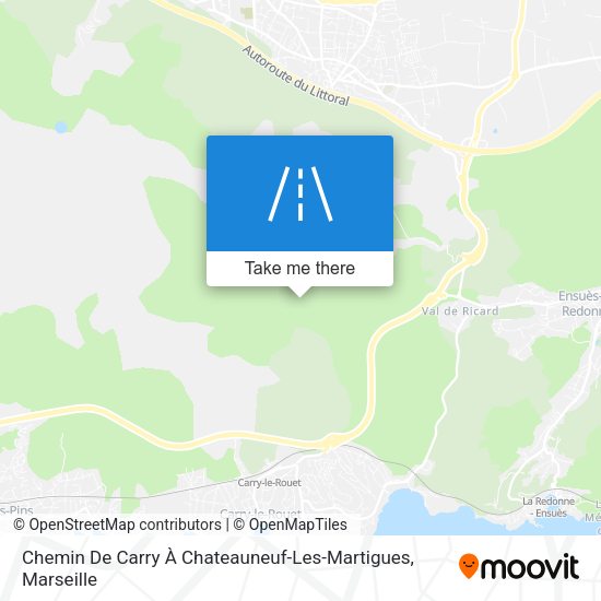 Chemin De Carry À Chateauneuf-Les-Martigues map