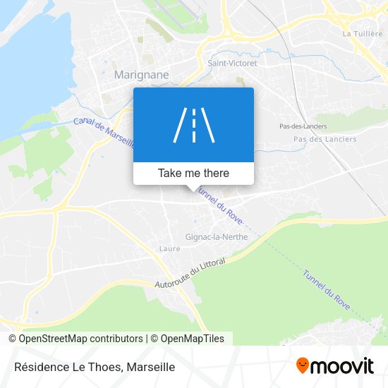 Résidence Le Thoes map