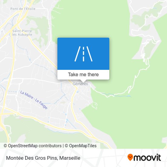 Montée Des Gros Pins map