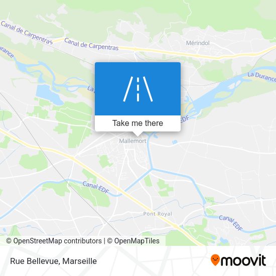 Rue Bellevue map