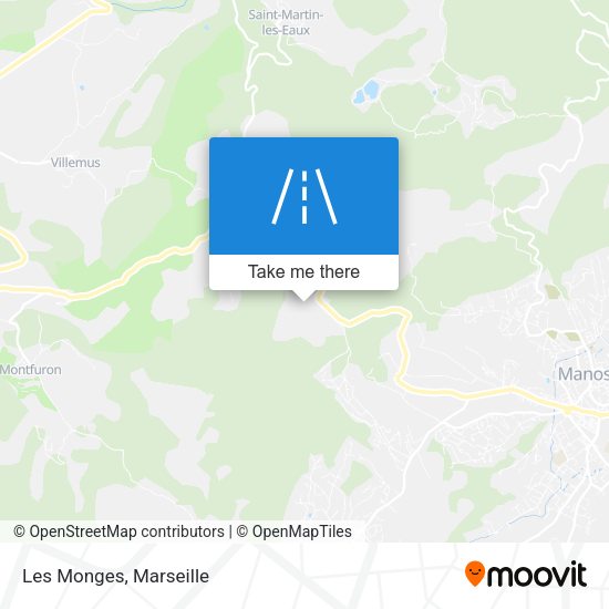 Les Monges map