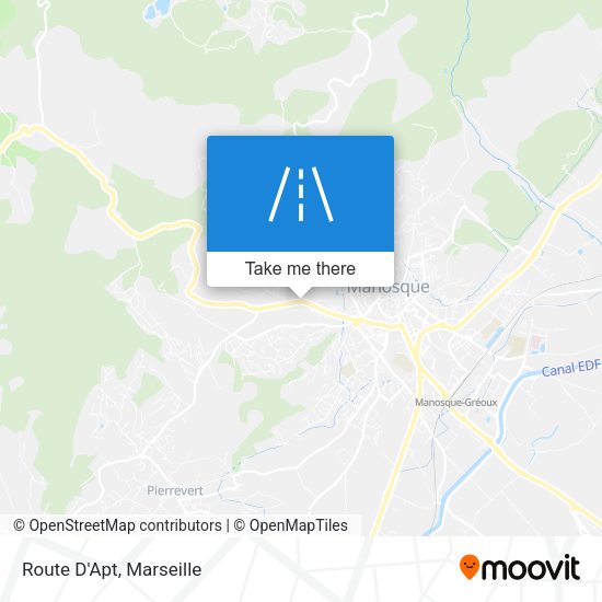 Route D'Apt map