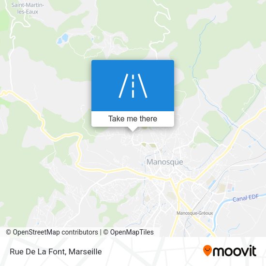 Rue De La Font map