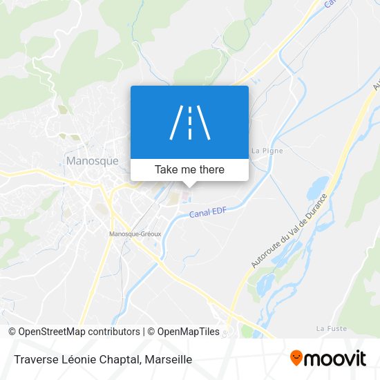Traverse Léonie Chaptal map