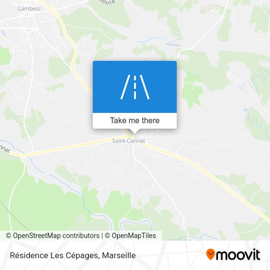 Résidence Les Cépages map