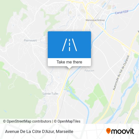 Avenue De La Côte D'Azur map