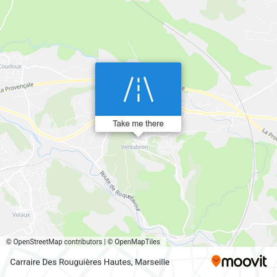 Carraire Des Rouguières Hautes map